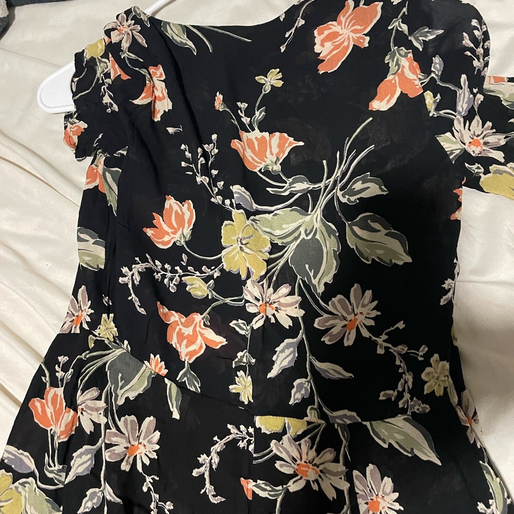Reformation Dime Floral Mini Wrap Dress size small